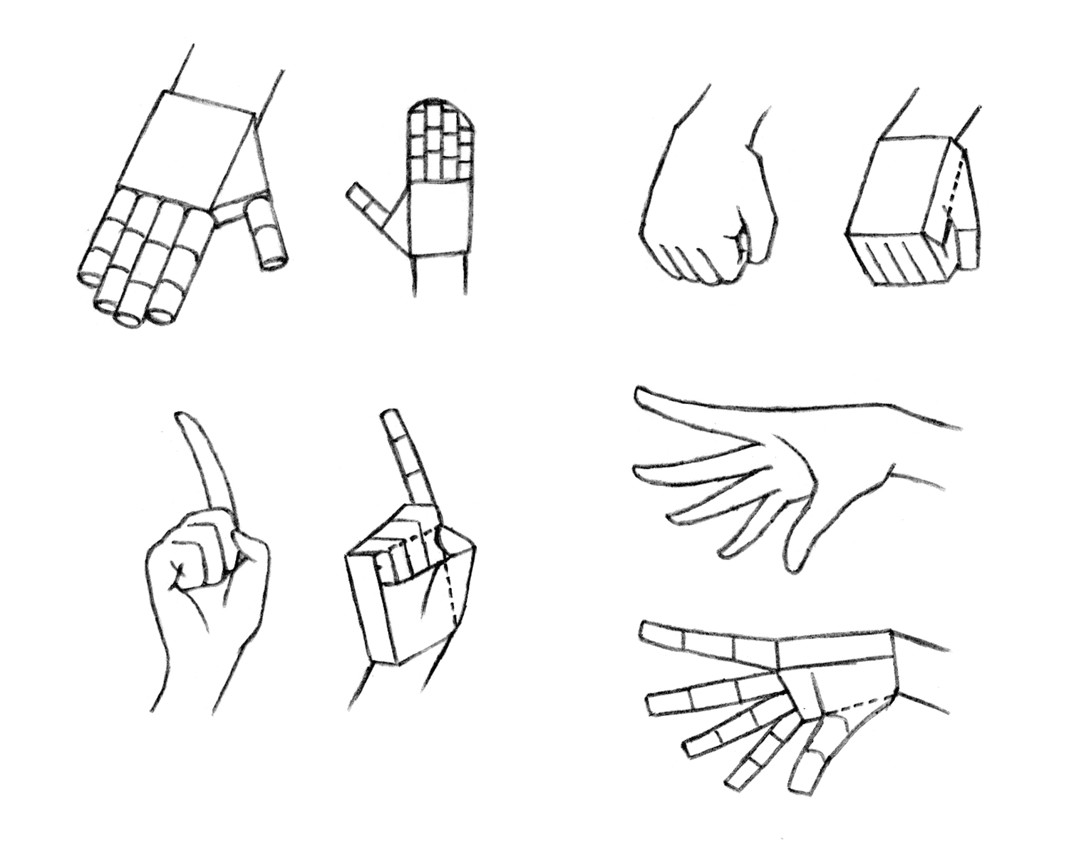 手足の描き方の画像