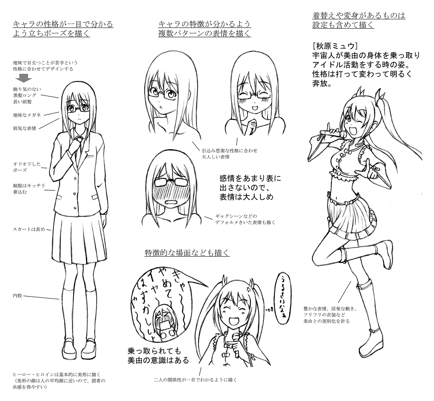 キャラクターデザインの画像